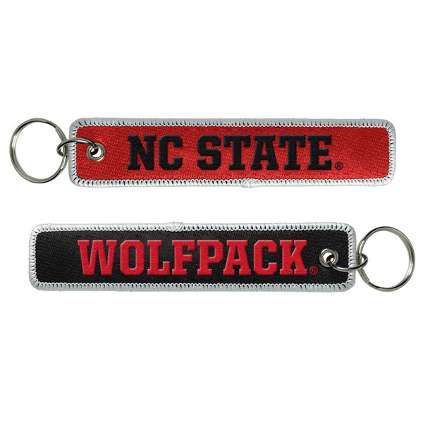EMBROIDERED KEY TAG / 2 SIDED RED -